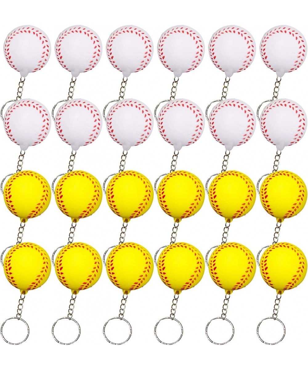 24 Pack Baseball Keychains for Party Favors Sports Key Ring Souvenir Car Hanging Decoration School Carnival Reward Baseball T...