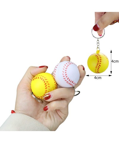 24 Pack Baseball Keychains for Party Favors Sports Key Ring Souvenir Car Hanging Decoration School Carnival Reward Baseball T...