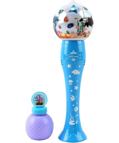 Bubble Blower Ocean Theme Wand Blows Hundreds Per Minute with Light Music Includes Soap Solution Battery Operated Blaster Gun...