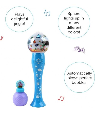 Bubble Blower Ocean Theme Wand Blows Hundreds Per Minute with Light Music Includes Soap Solution Battery Operated Blaster Gun...