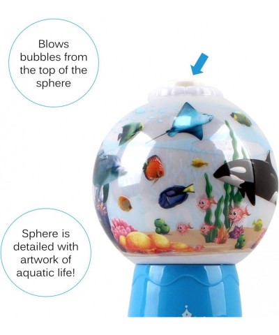 Bubble Blower Ocean Theme Wand Blows Hundreds Per Minute with Light Music Includes Soap Solution Battery Operated Blaster Gun...