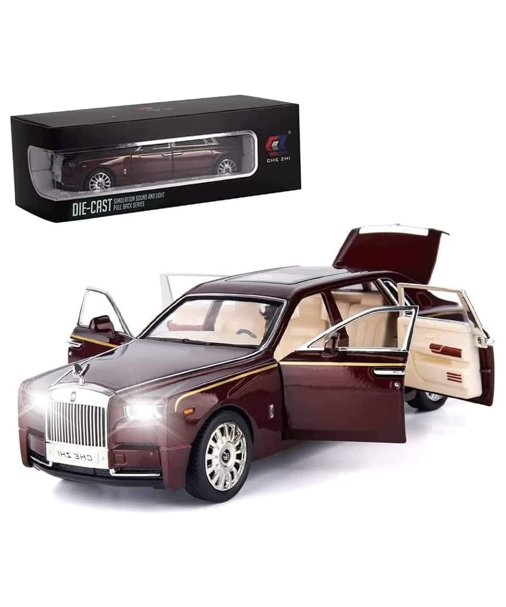 Exquisite car Model 1/24 Rolls-Royce Phantom Model Car Zinc Alloy Pull Back Toy car with Sound and Light for Kids Boy Girl Gi...