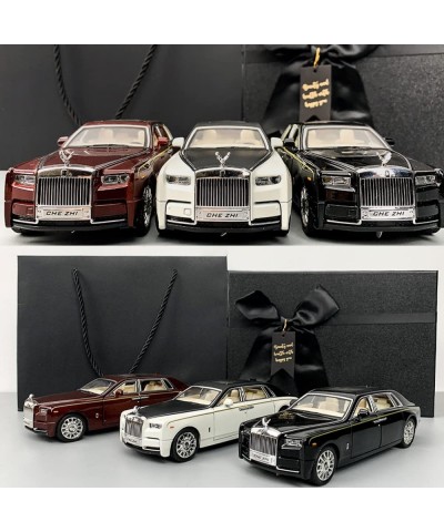 Exquisite car Model 1/24 Rolls-Royce Phantom Model Car Zinc Alloy Pull Back Toy car with Sound and Light for Kids Boy Girl Gi...