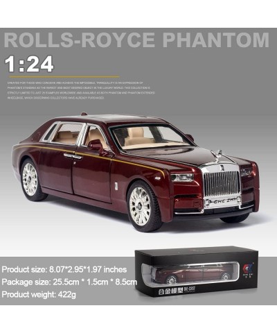 Exquisite car Model 1/24 Rolls-Royce Phantom Model Car Zinc Alloy Pull Back Toy car with Sound and Light for Kids Boy Girl Gi...