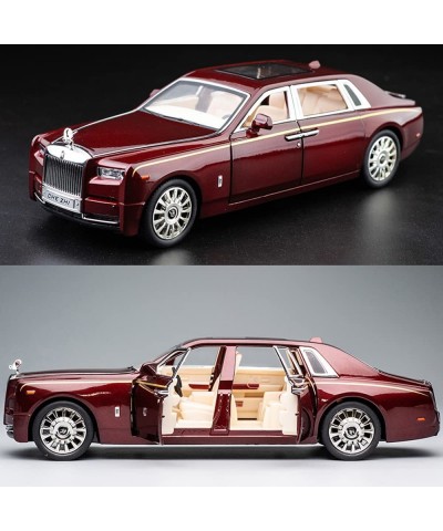 Exquisite car Model 1/24 Rolls-Royce Phantom Model Car Zinc Alloy Pull Back Toy car with Sound and Light for Kids Boy Girl Gi...