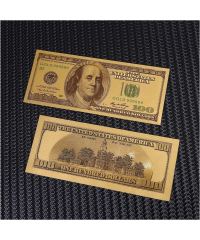 LuckyBamboo 5 Pack of 100 Dollar Bills Gold Foil USD Paper Money Banknotes Crafts Amazing Detail & Authentic Look $14.40 Mone...