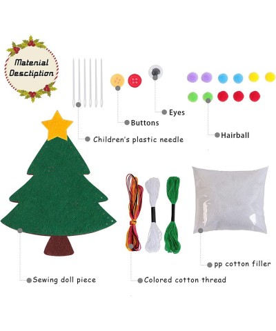 Christmas Craft Kit - Sewing Kit for Kids Toy and Decorations Including 6 Christmas Tree Dinosaur Christmas Sock Car Alpaca F...