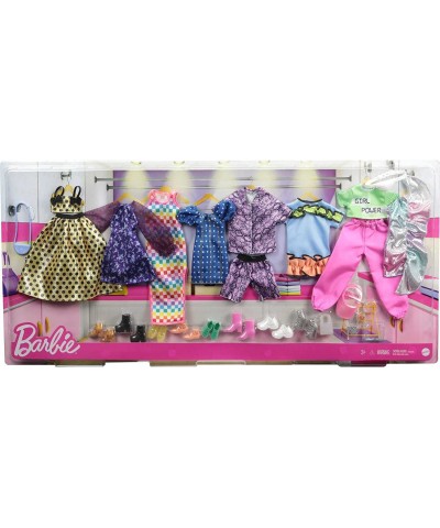 Clothes Multipack with 8 Complete Outfits for Doll 25+ Pieces Include 8 Outfits 8 Pairs of Shoes & 8 Accessories Gift for 3 t...