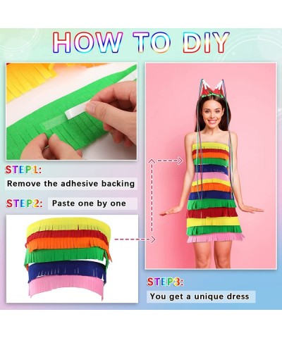 Pinata Costume Women Multicolor Pinata Costume Outfit Pinata Mexican Costume with Bright Colorful Streamers for Party Game $2...