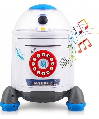 Rocket ATM Piggy Money Bank - for Real Money - for Boys Girls Kids - Password Unlock Play Music and Tell Story (White) $91.00...