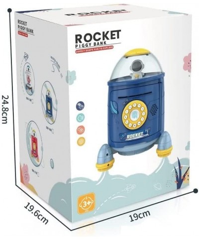 Rocket ATM Piggy Money Bank - for Real Money - for Boys Girls Kids - Password Unlock Play Music and Tell Story (White) $91.00...