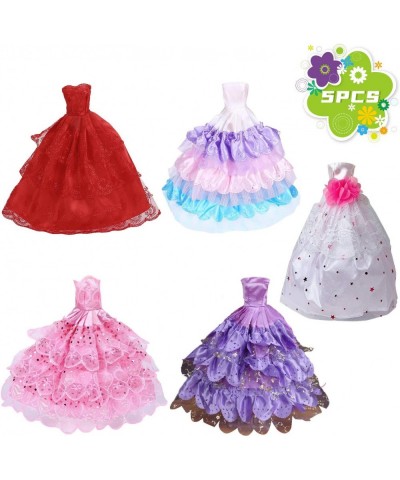 93Pack Doll Clothes and Accessories Set Include 5Pcs Wedding Evening Dress 10pcs Fashion Dress and 78Pcs Dolls Accessories Sh...