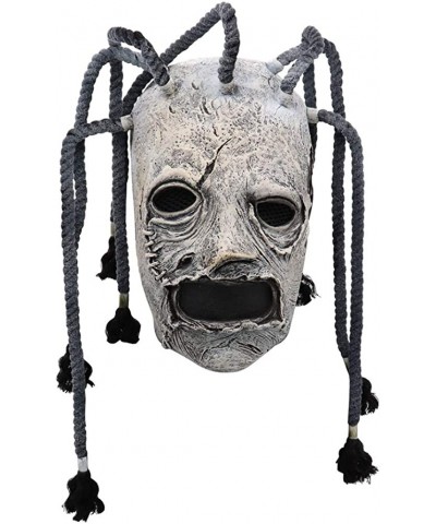 Halloween Slipknot Mask with Long Hair Braid Scary Knot Rope Mask Full Face Latex Mask Halloween Cosplay Costume Props $32.74...