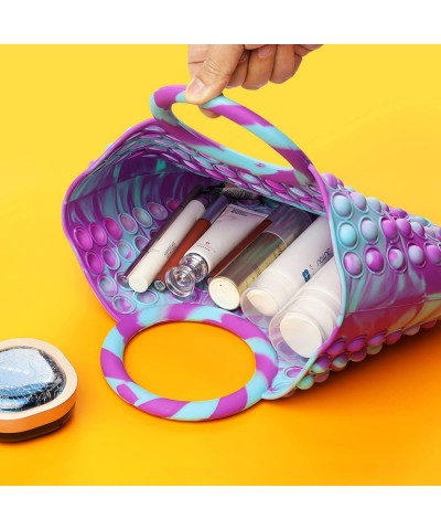 Pop It Bag Fidget Toys Push Bubble Popper Fashionable Large Capacity Handbags Interesting Decompression Handle Satchel for Gi...