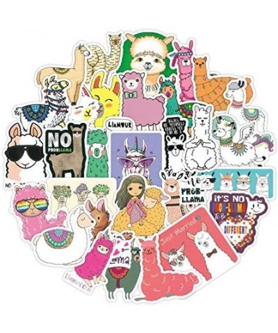 100 PCS Alpaca Water Bottle Sticker Pack Laptop Computer Vinyl Stickers Waterproof Trendy Stickers for Teens Girls Boys for L...