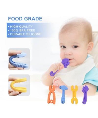 (New) Baby Teething Toys Silicone Baby Teether for 3 Months+ Freezer BPA-Free Molar Teether Chew Toys Soothe Babies Teething ...