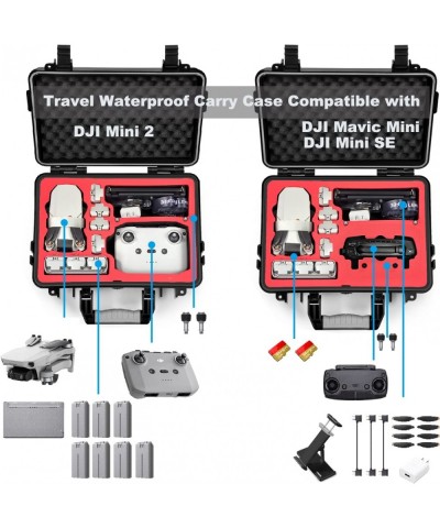 Waterproof Hard Case Compatible with DJI Mini 2 Fly More Combo / DJI Mini SE - Camera Drone / DJI Mavic Mini Combo and DJI Ma...