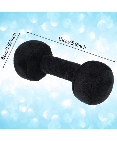 2 Pieces Dumbbell Rattle Toy Plush Barbell Dumbbell Toy Stuffed Dumbbell Toy Plush Workout Toys Promote Sensory Toy for Boys ...