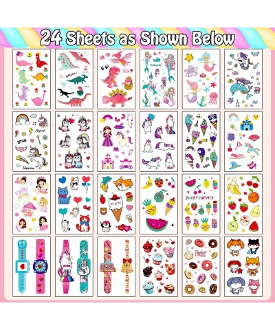 Temporary Tattoos for Kids Girls 275 Mixed Styles Fake Tattoo Stickers with Unicorn/Mermaid/Pink Dinosaur/Donut/Princess Girl...