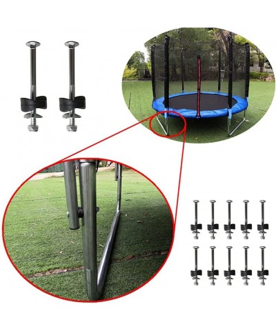 12 Pieces Trampoline Enclosure Pole Gap Spacers Galvanized Steel Trampoline Screws Jumping Bed Carriage Screw Trampoline Stab...