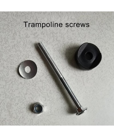 12 Pieces Trampoline Enclosure Pole Gap Spacers Galvanized Steel Trampoline Screws Jumping Bed Carriage Screw Trampoline Stab...