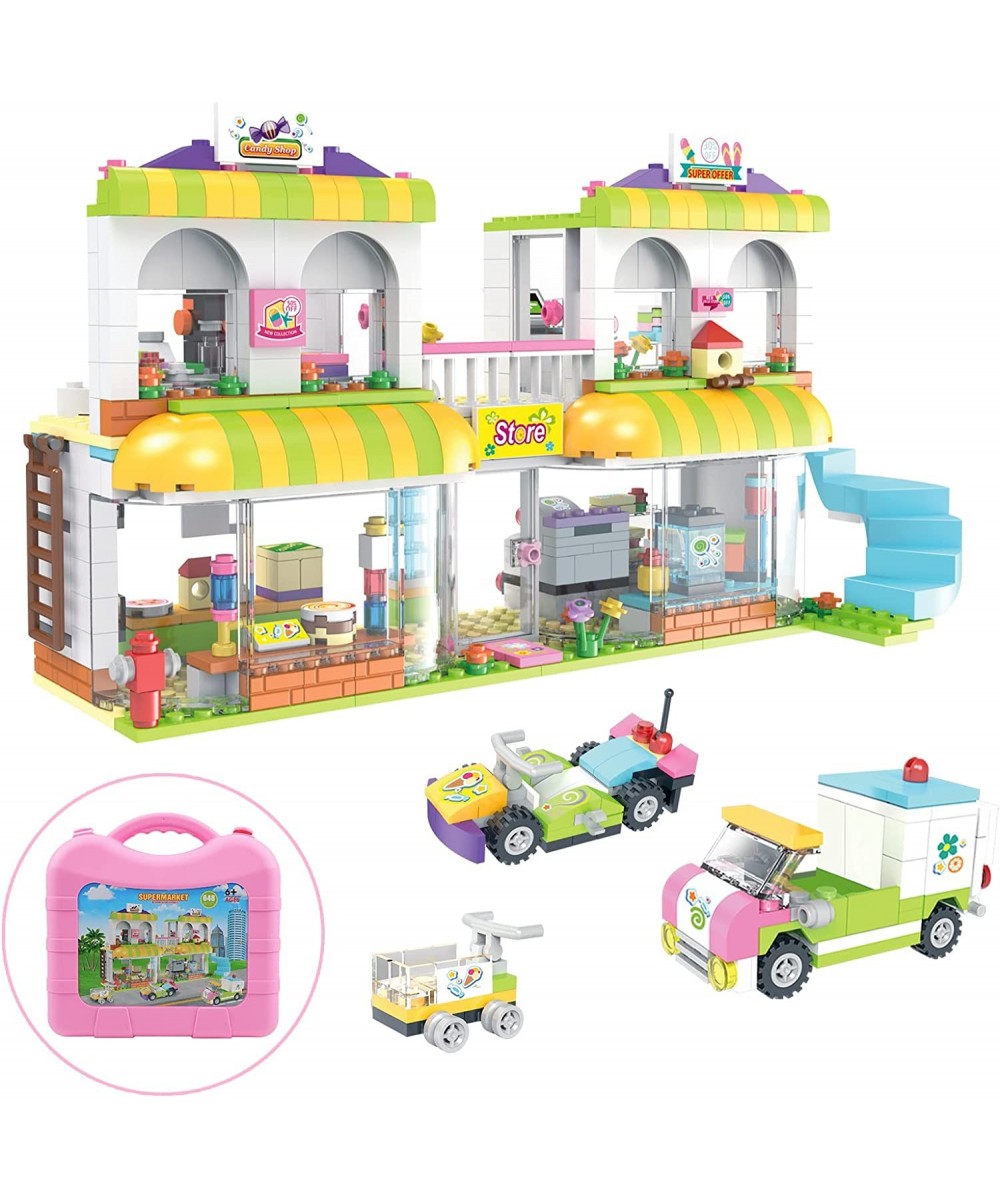 Friends Supermarket Building Kit Toy House for Girls 6-12 City Shopping Mall Creative Building Blocks Set for Kids (648 Piece...