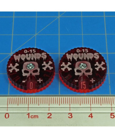 Wound Dials Numbered 0-15 Fluorescent Pink & Translucent Red (2) $15.56 Game Accessories