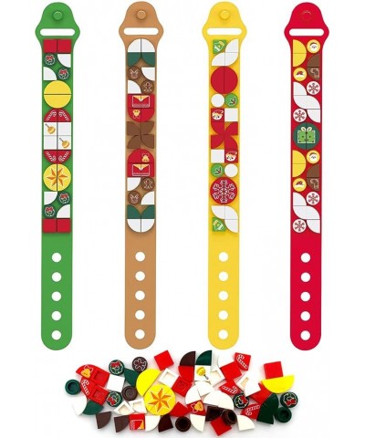 Christmas Dots Bracelets 4PCS Building Blocks Bracelets DIY Creative Craft Bracelet Making Kit for Kids Friendship Bracelets ...