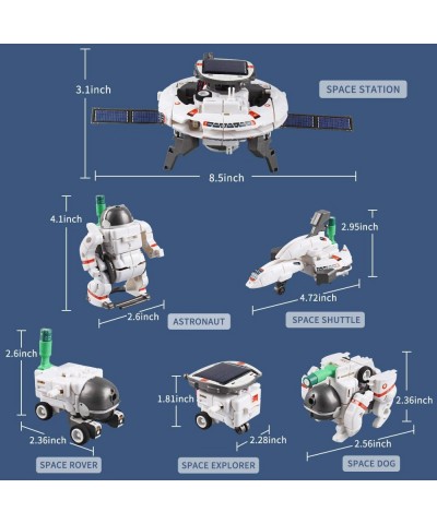 Solar Robot Kit for Kids Age 8-12 STEM Building Toys 6-in-1 Build Your Own Robot with Solar Panel & Battery Power Science Edu...