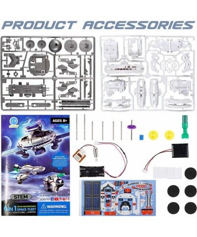 Solar Robot Kit for Kids Age 8-12 STEM Building Toys 6-in-1 Build Your Own Robot with Solar Panel & Battery Power Science Edu...