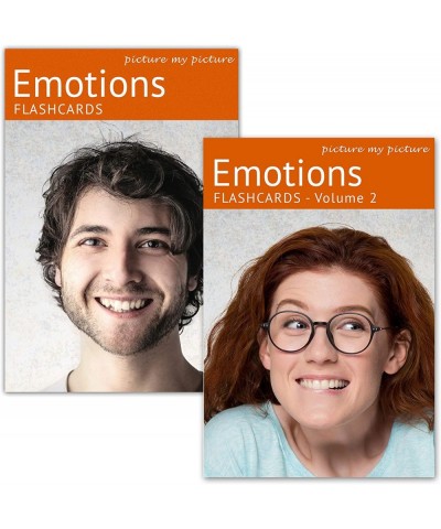 Feelings and Emotions Flash Cards Volume 1 and 2 | 80 Emotion Development Language Photo Cards | Speech Therapy Materials and...