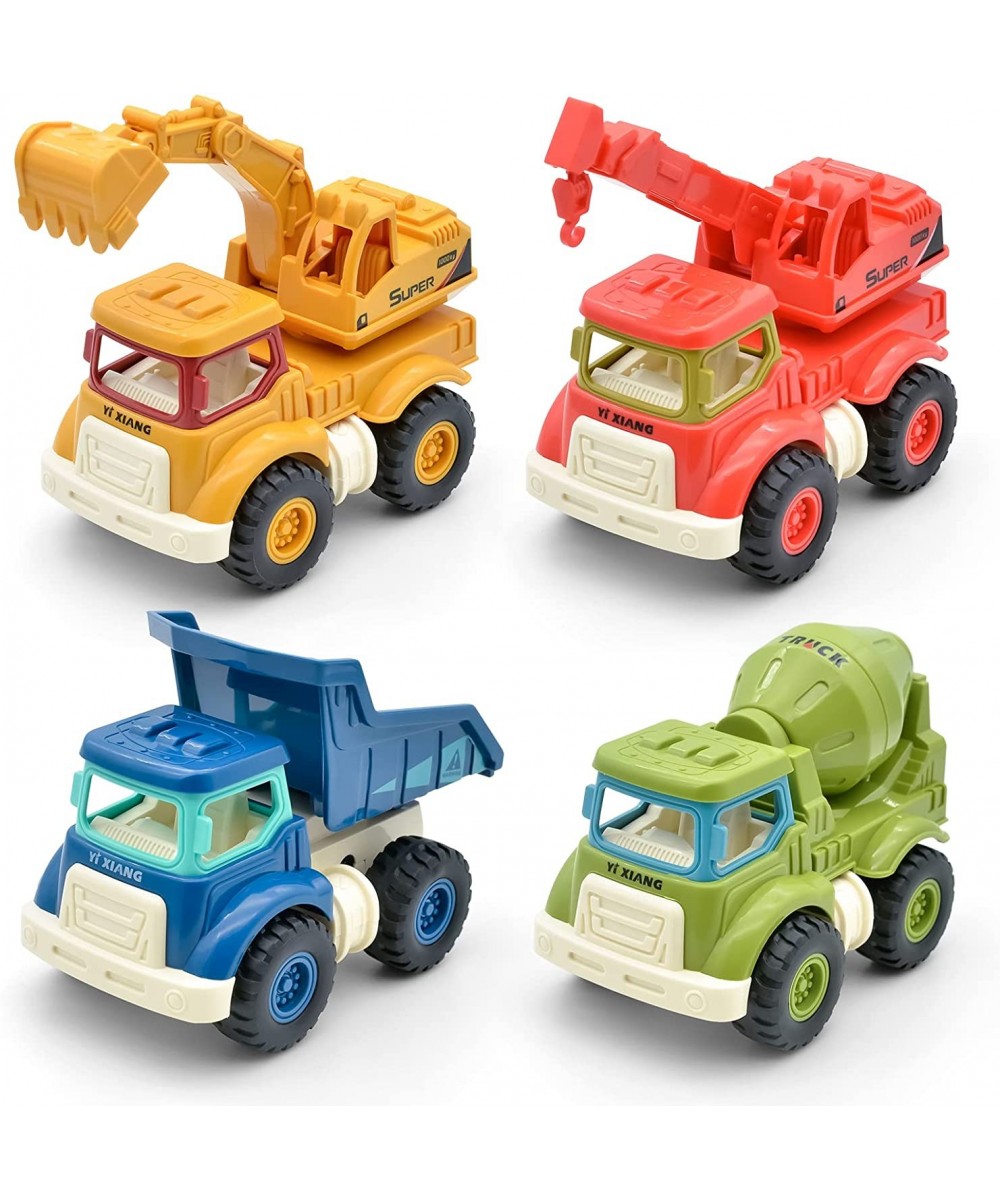 Car Toys for Boy Construction Toy Trucks for Toddlers Including Dump/ Excavator/ Mixer/ Crane Christmas Birthday Gifts for Bo...