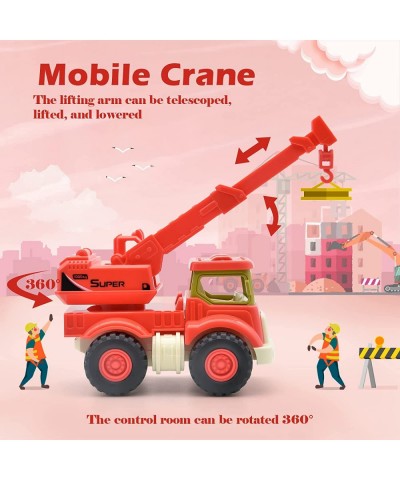 Car Toys for Boy Construction Toy Trucks for Toddlers Including Dump/ Excavator/ Mixer/ Crane Christmas Birthday Gifts for Bo...