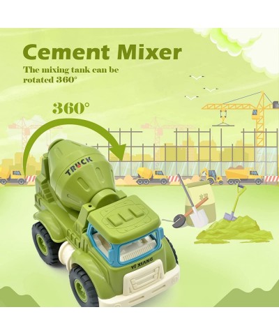 Car Toys for Boy Construction Toy Trucks for Toddlers Including Dump/ Excavator/ Mixer/ Crane Christmas Birthday Gifts for Bo...