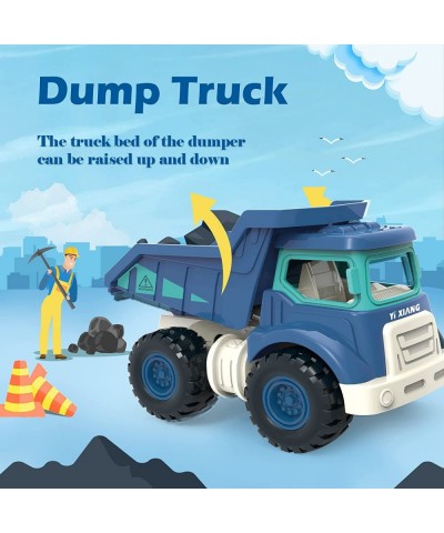 Car Toys for Boy Construction Toy Trucks for Toddlers Including Dump/ Excavator/ Mixer/ Crane Christmas Birthday Gifts for Bo...