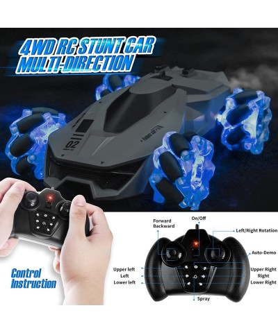 Remote Control Stunt Car 4WD RC Racing Car for Boys 2.4GHz Hobby RC Car with Fast Electric Car Toy with Light & Music Gift fo...