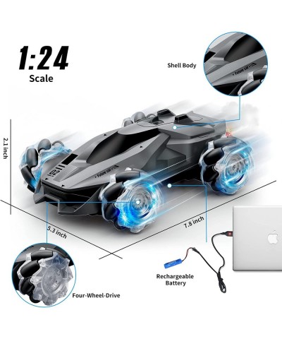 Remote Control Stunt Car 4WD RC Racing Car for Boys 2.4GHz Hobby RC Car with Fast Electric Car Toy with Light & Music Gift fo...