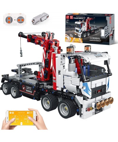 15027 High-tech Remote Controlled Heavy Duty Tow Truck Model Construction Kit 938 Pieces Towing Truck Building Blocks Remote ...