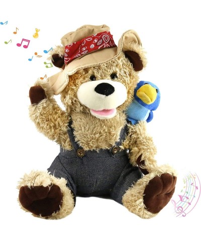 Singing Teddy Bear Cowboy Stuffed Animal Gift for Kids Boys Girls Electronic Interactive Toy with Plush Pal Friend Blue Bird ...