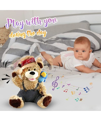 Singing Teddy Bear Cowboy Stuffed Animal Gift for Kids Boys Girls Electronic Interactive Toy with Plush Pal Friend Blue Bird ...