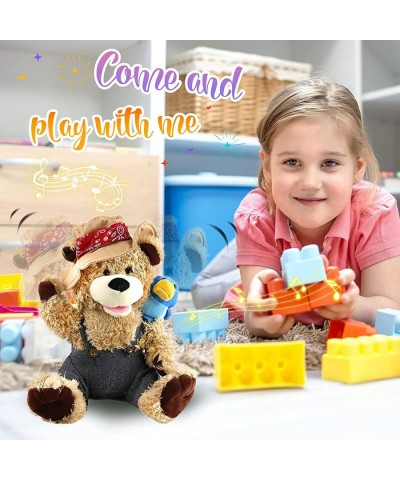 Singing Teddy Bear Cowboy Stuffed Animal Gift for Kids Boys Girls Electronic Interactive Toy with Plush Pal Friend Blue Bird ...