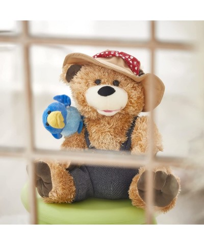 Singing Teddy Bear Cowboy Stuffed Animal Gift for Kids Boys Girls Electronic Interactive Toy with Plush Pal Friend Blue Bird ...