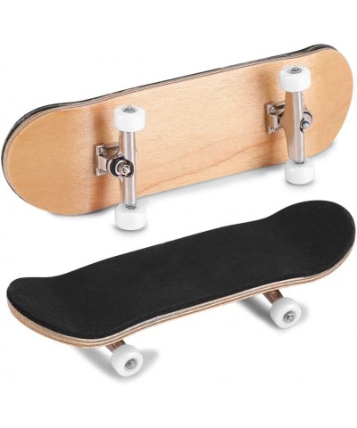 1Pc Maple Wooden Alloy Fingerboard Finger Skateboards Mini Fingerboard with Soft Pad Bearing Wheels and Box Reduce Pressure K...