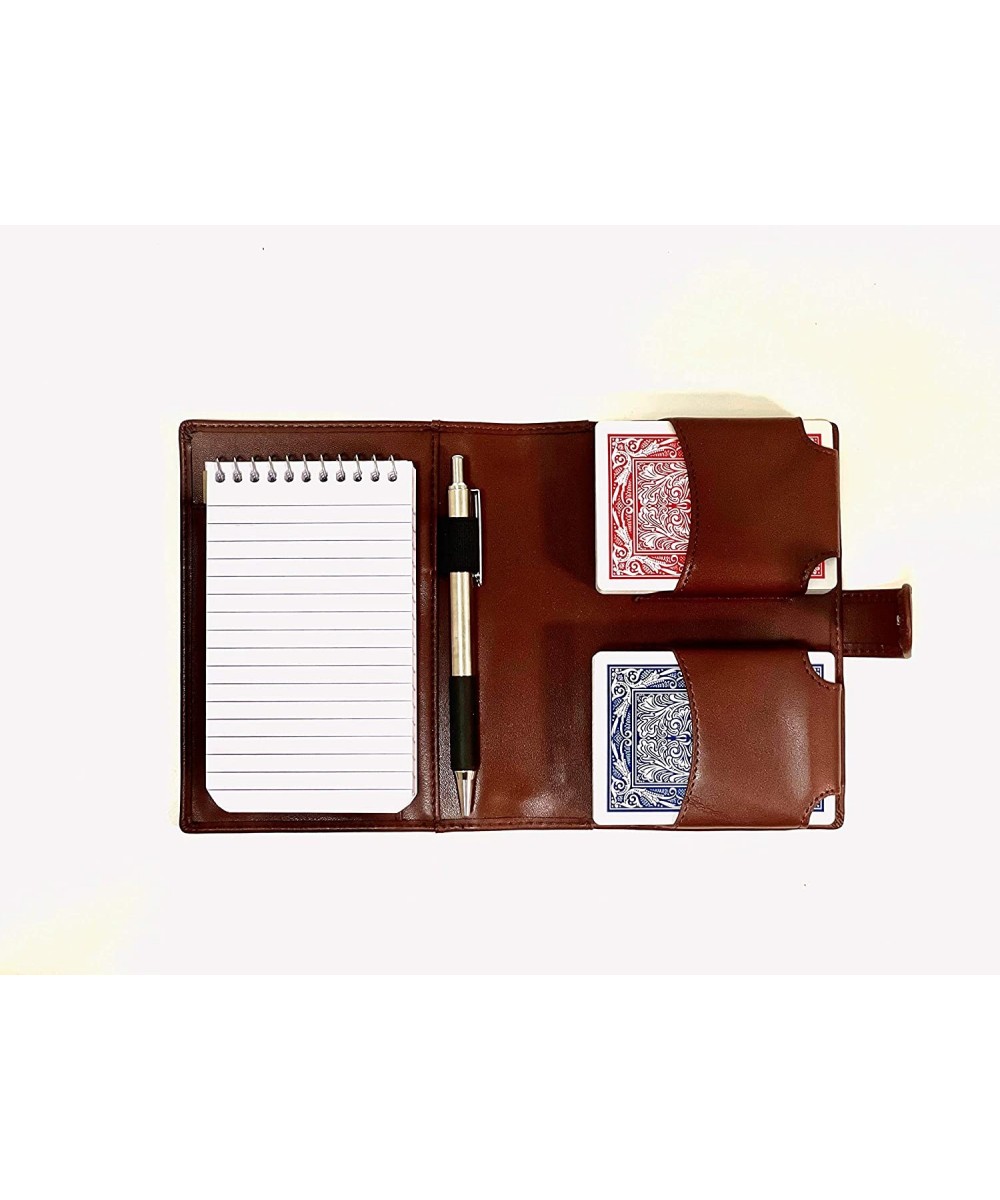 Playing Card Case - Fits Two Decks - Vegan Leather - Space for Pen and Notepad - Poker Case $41.28 Card Games