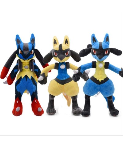 30cm 3pcs/Set Lucario Plush Toys Soft Dolls Stuffed Kids Present Plush Doll Toys Cute Mega Toy $87.21 Plush Figure Toys