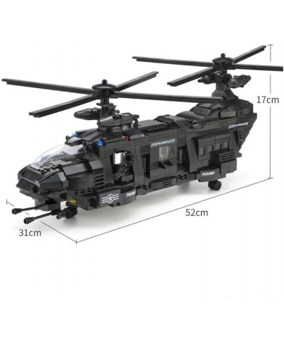 General Jim’s Building Blocks Army Toys - Black Hawk Swat Toy Police Helicopter Raft & Accessories Toy Building Blocks Set $9...