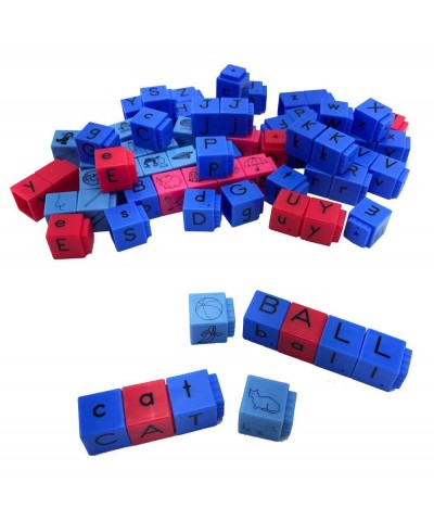 Reading Rods Create Sight Words with Alphabet Blocks CVC Word Builders Linking Cubes Reading Manipulatives Montessori Alphabe...