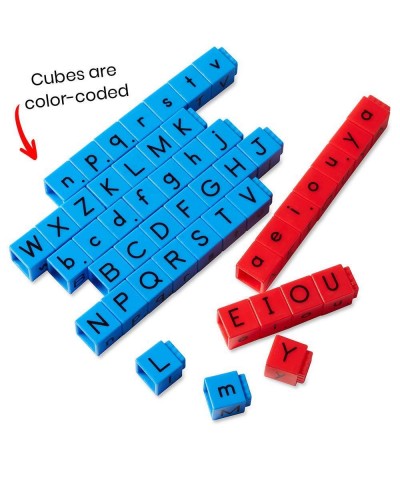 Reading Rods Create Sight Words with Alphabet Blocks CVC Word Builders Linking Cubes Reading Manipulatives Montessori Alphabe...