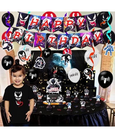 102 Pcs Birthday Party Decorations Birthday Party Supplies Included Banner Cake Topper Cupcake Toppers Balloons Stickers Hang...