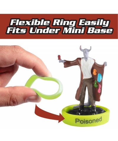 DND Flexible Condition Rings w Case (64 Rings for Standard & Large Mini Figures)- Easy Affix Base Slides Under Figure- PrePri...